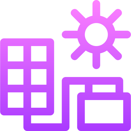 Solar panel Basic Gradient Lineal color icon