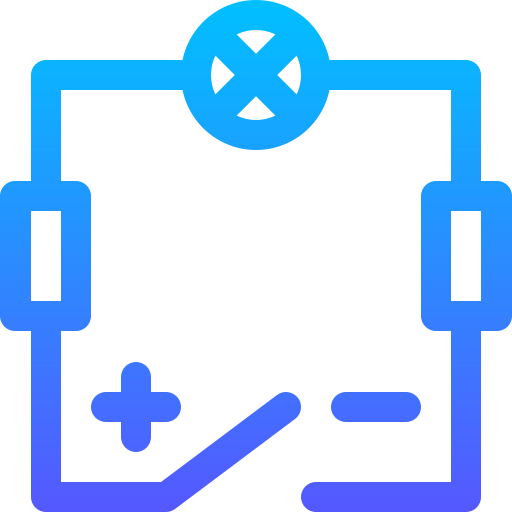 circuito eléctrico Basic Gradient Lineal color icono