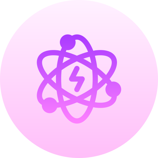 atómico Basic Gradient Circular icono