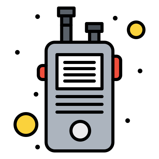 walkie-talkie Flatart Icons Lineal Color icon