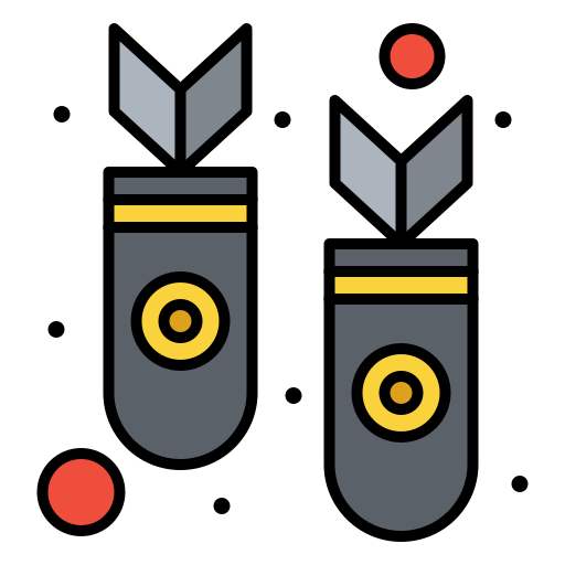 missiles Flatart Icons Lineal Color Icône