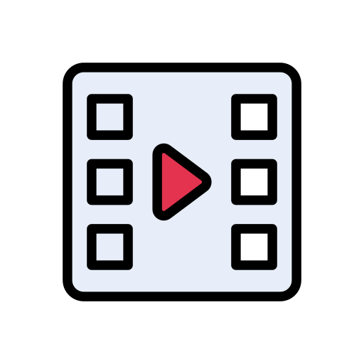 Clapperboard Vector Stall Lineal Color icon