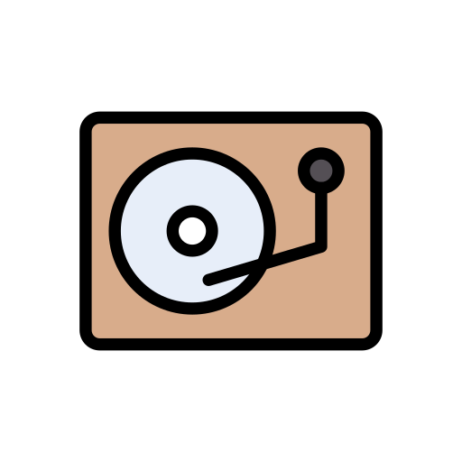 compact disc Vector Stall Lineal Color icon