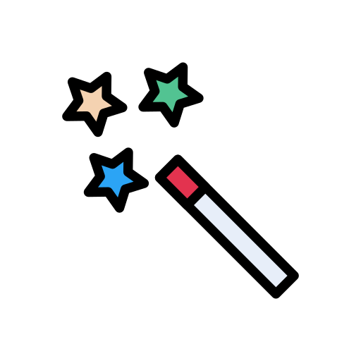 마법의 지팡이 Vector Stall Lineal Color icon