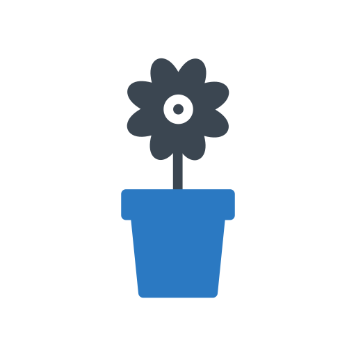 Plant pot Generic Blue icon