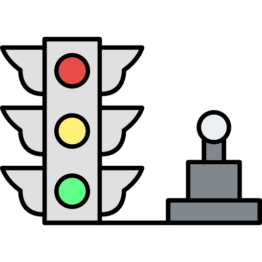 control de trafico Generic Thin Outline Color icono
