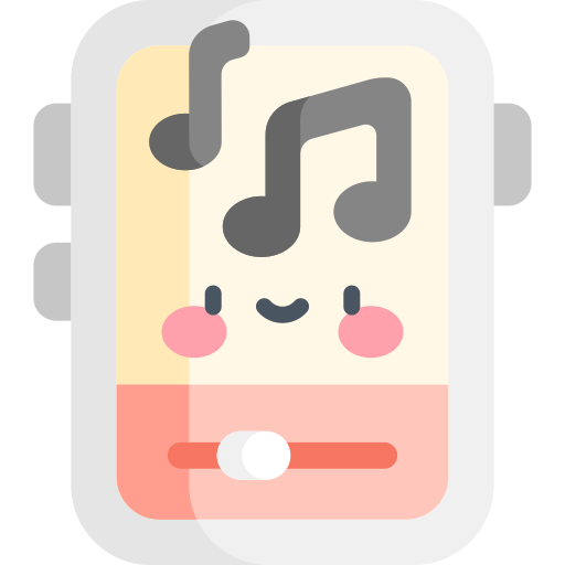 音楽プレーヤー Kawaii Flat icon