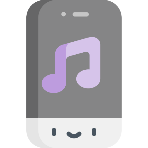 aplicación de música Kawaii Flat icono