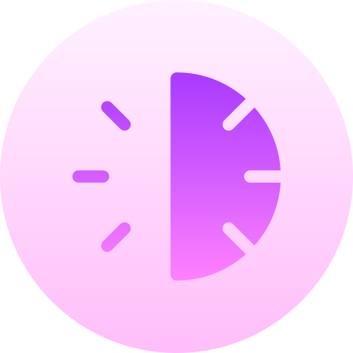 media hora Basic Gradient Circular icono
