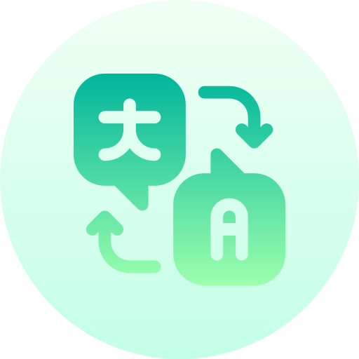 翻訳 Basic Gradient Circular icon