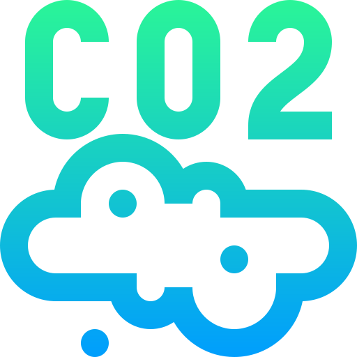 CO2 cloud Super Basic Straight Gradient icon