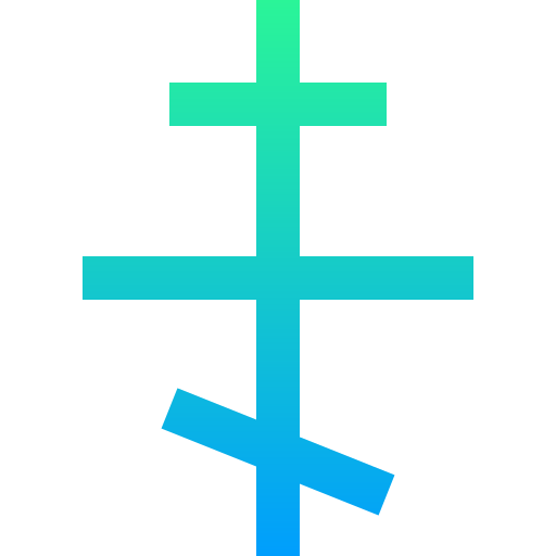 krzyż prawosławny Super Basic Straight Gradient ikona