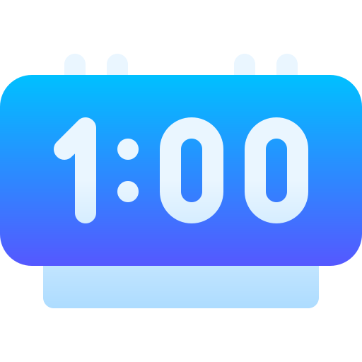 デジタル時計 Basic Gradient Gradient icon