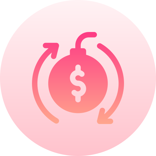 deuda Basic Gradient Circular icono