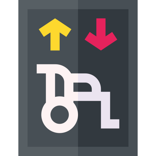 엘리베이터 Basic Straight Flat icon