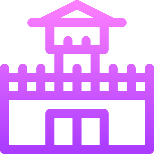 刑務所 Basic Gradient Lineal color icon