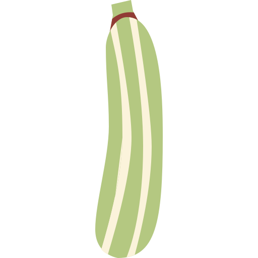 Zucchini Cartoon Flat icon