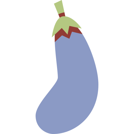 aubergine Cartoon Flat Icône