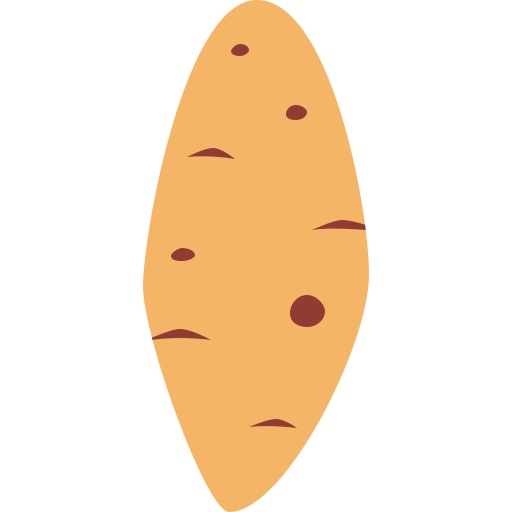 Сладкий картофель Cartoon Flat иконка