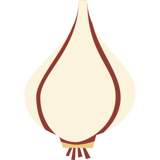 마늘 Cartoon Flat icon