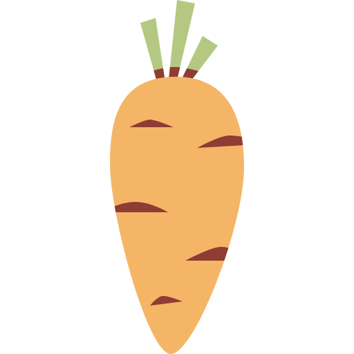 Детские морковки Cartoon Flat иконка