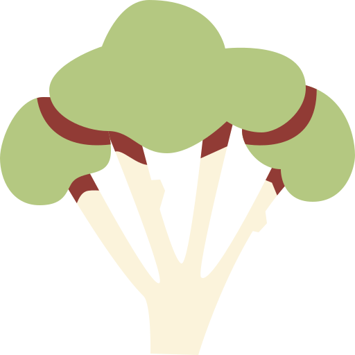 brokuły Cartoon Flat ikona