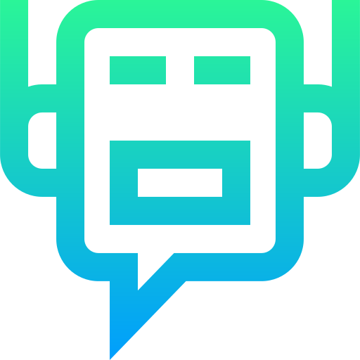 chatbot Super Basic Straight Gradient Icône