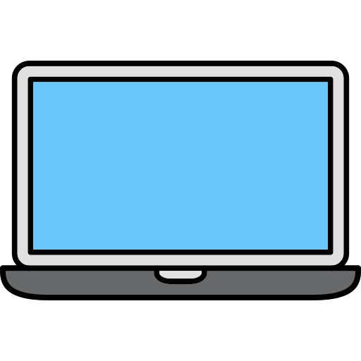 laptop Generic Thin Outline Color icon