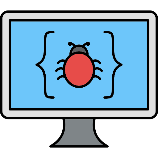 Bug Generic Thin Outline Color icon