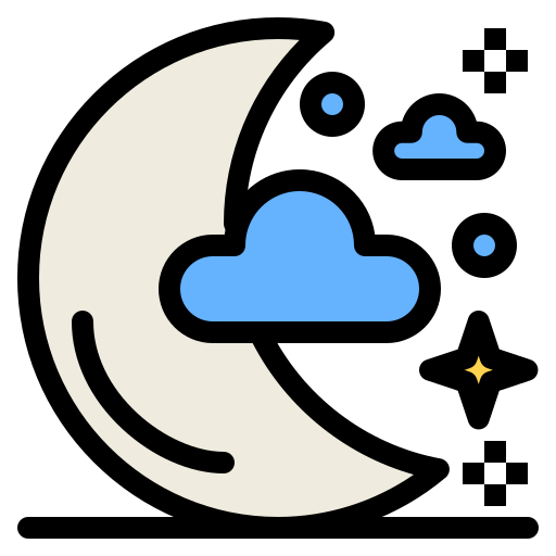 luna Flatart Icons Lineal Color icona