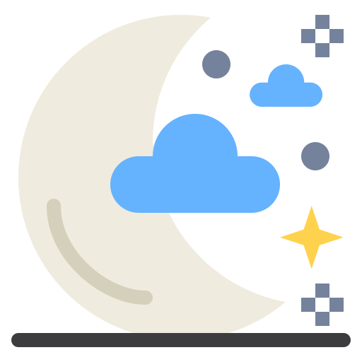 księżyc Flatart Icons Solid ikona