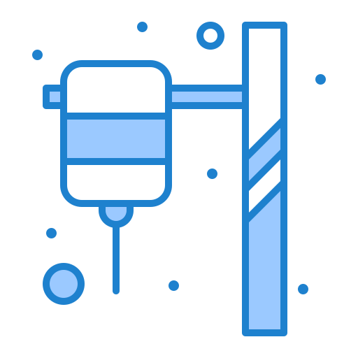 intraveneus infuus met zoutoplossing Generic Blue icoon