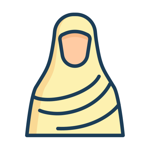 muslimah Generic Outline Color icono
