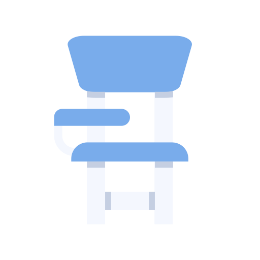 houten stoel Generic Flat icoon