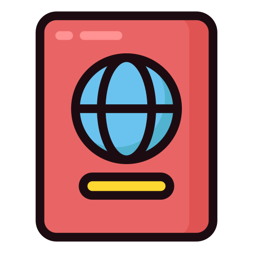 pasaporte Generic Outline Color icono
