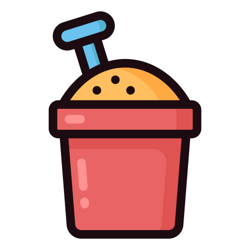 모래 양동이 Generic Outline Color icon