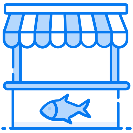 mercado de peixe Generic Blue Ícone