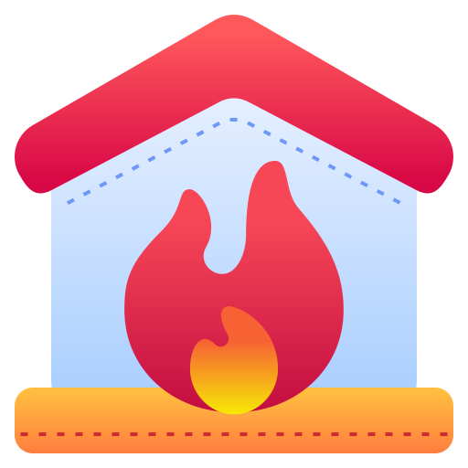 Burning house Generic Flat Gradient icon