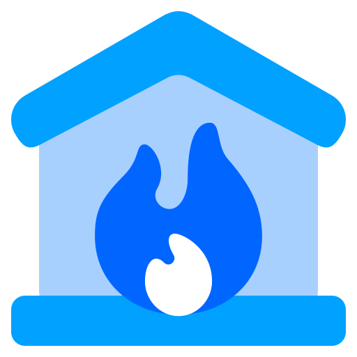 Горящий дом Generic Blue иконка
