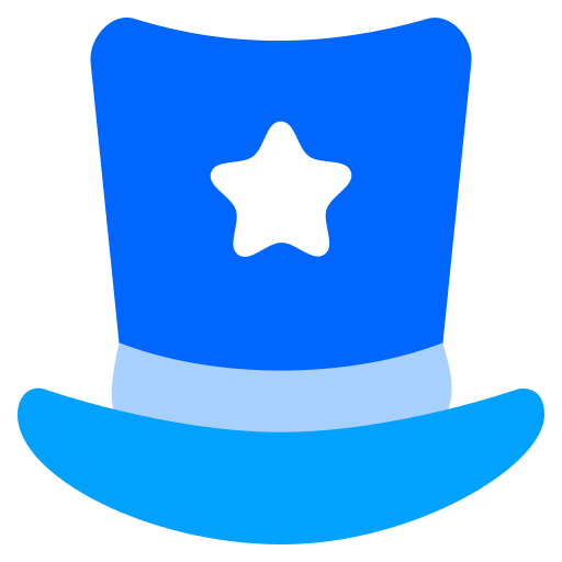 Top hat Generic Blue icon