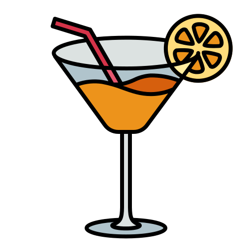 cocktail Generic Thin Outline Color Icône