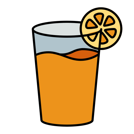sok pomarańczowy Generic Thin Outline Color ikona