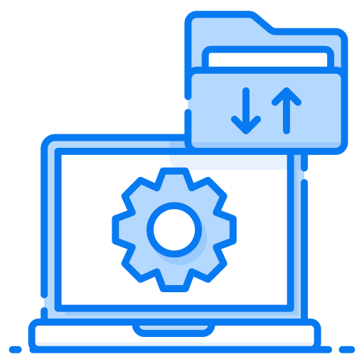 Data management Generic Blue icon