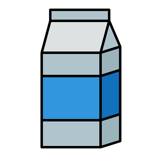 boîte à lait Generic Thin Outline Color Icône