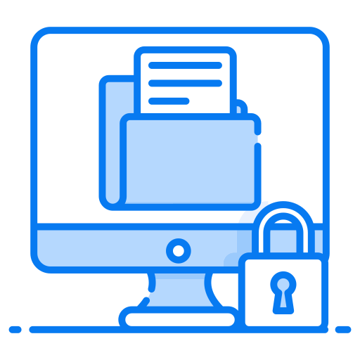 la sicurezza dei dati Generic Blue icona