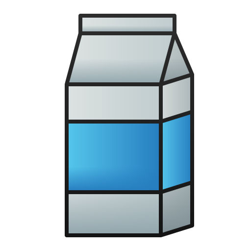 pudełko na mleko Generic Outline Gradient ikona
