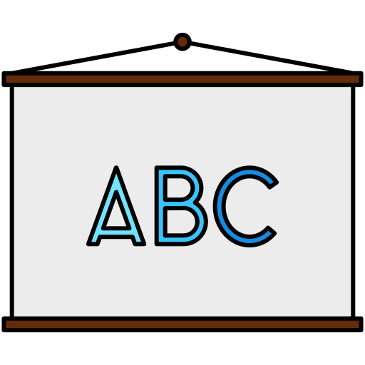 biała tablica Generic Thin Outline Color ikona