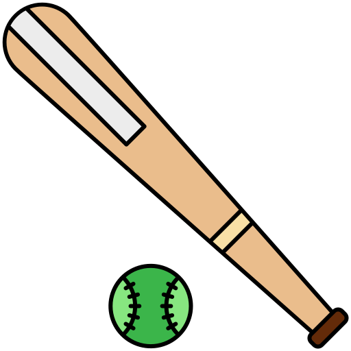 Softball Generic Thin Outline Color icon