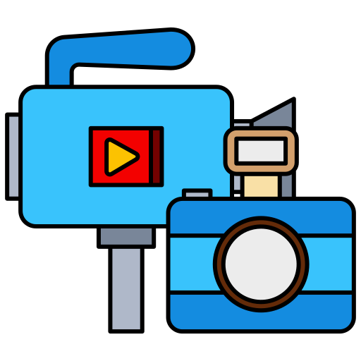 cámara fotográfica Generic Thin Outline Color icono