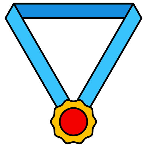 medaglia Generic Thin Outline Color icona